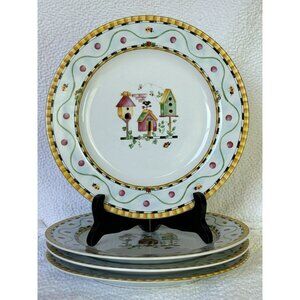 Coventry Penelopes Garden Plates Set Of 4 8 Inch Salad Side Plates